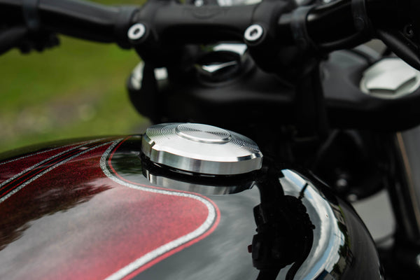 Triumph Locking Machined Low Profile Gas Cap - Brogue Moto