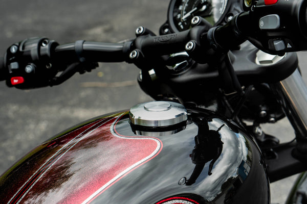 Triumph Locking Machined Low Profile Gas Cap - Brogue Moto