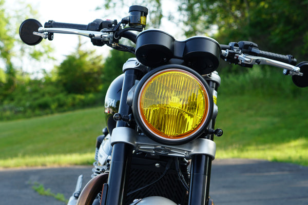 Triumph Retro Inspired 7" Yellow Light LED Headlight