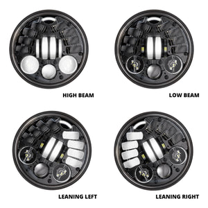 5.75″ LED Motorcycle JW Speaker Headlight Unit–Model 8690 Adaptive 2-DOT/ECE-0555091