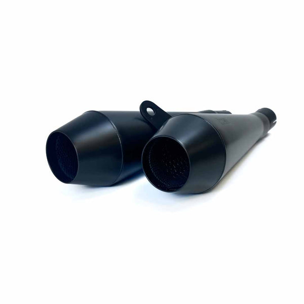 Cone Engineering Shorty Performer Slip-On Muffler Kit - 2016+ Speed Twin 1200 2016-2024 Ceramic Black