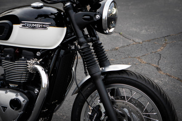 Short Aluminum Front Fender for Triumph Bonneville | 2016+ T100, T120, Street Twin, Street Scrambler