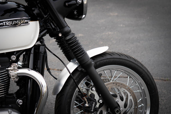 Short Aluminum Front Fender for Triumph Bonneville | 2016+ T100, T120, Street Twin, Street Scrambler