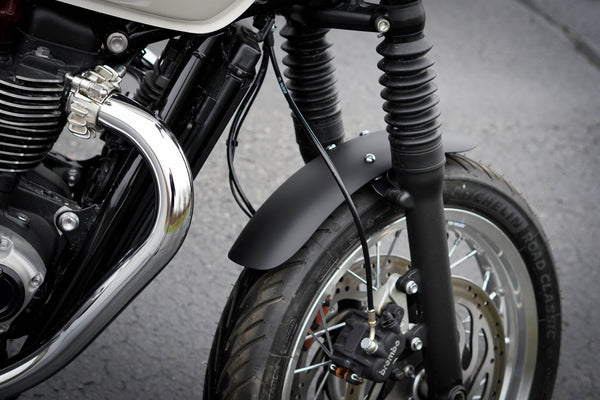 Short Aluminum Front Fender for Triumph Bonneville | 2016+ T100, T120, Street Twin, Street Scrambler