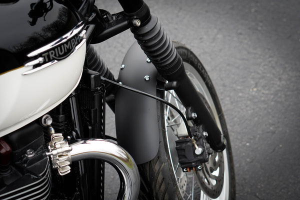 Short Aluminum Front Fender for Triumph Bonneville | 2016+ T100, T120, Street Twin, Street Scrambler