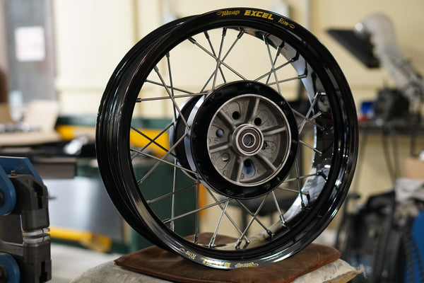Triumph Bobber Custom Excel Wide Wheel - Spoke and Rim Kits - Brogue Moto