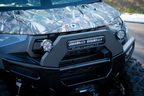 Polaris Ranger XP 1000 (2025+) Upper Bumper Guard with Integrated LED Light Bar and Side Lighting System - Brogue UTV