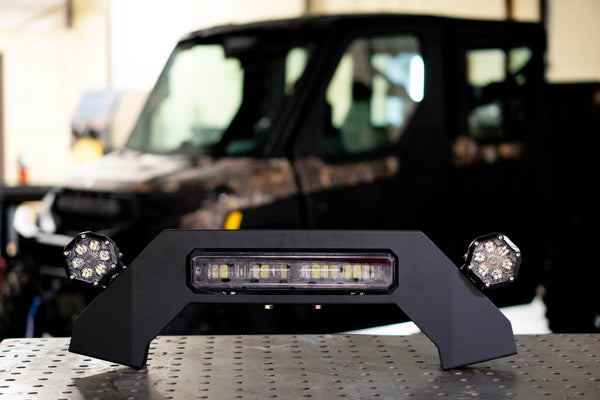Polaris Ranger XP 1000 (2025+) Upper Bumper Guard with Integrated LED Light Bar and Side Lighting System - Brogue UTV
