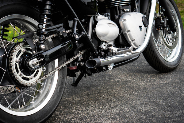 Triumph T100 & T120 Billet Exhaust Tips (2021+) | Brogue Motorcycles | Pre-Order Ships 6/24