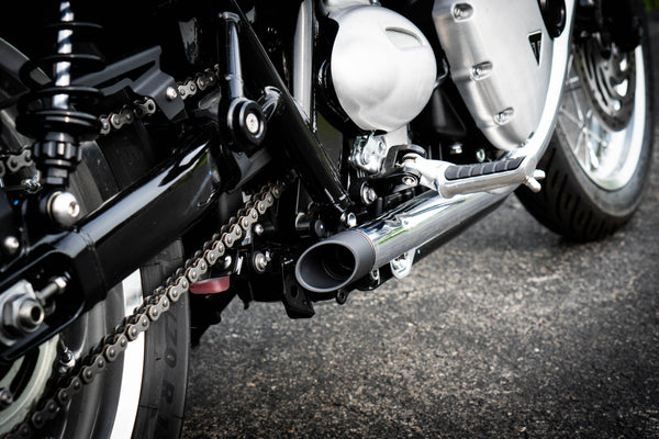 Triumph T100 & T120 Billet Exhaust Tips (2021+) | Brogue Motorcycles | Pre-Order Ships 6/24