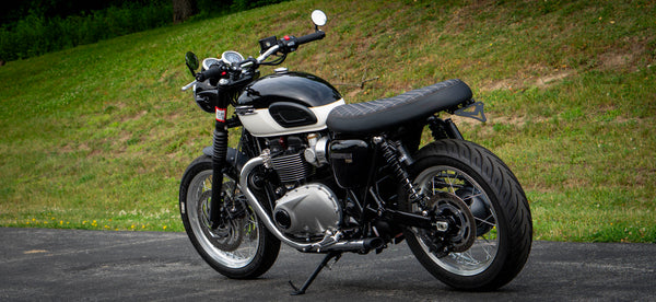 Triumph T100 & T120 Billet Exhaust Tips (2021+) | Brogue Motorcycles | Pre-Order Ships 6/24