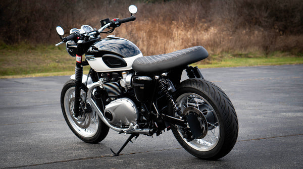 Fender Eliminator + Side Axle Mount License Plate Complete Kit – T100 / T120 / Street Cup / Street Twin /  Street Scrambler - Brogue Moto