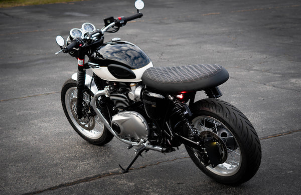 Fender Eliminator + Side Axle Mount License Plate Complete Kit – T100 / T120 / Street Cup / Street Twin /  Street Scrambler - Brogue Moto