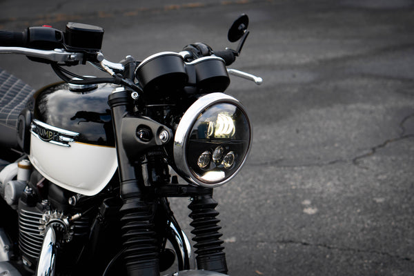 Triumph Modern Classic JW Speaker 7" - 8780 EVO S LED Headlight Kit - 2016+ Thruxton - Scrambler - Bonneville T100 - T120 - Speed Twin - Street Twin