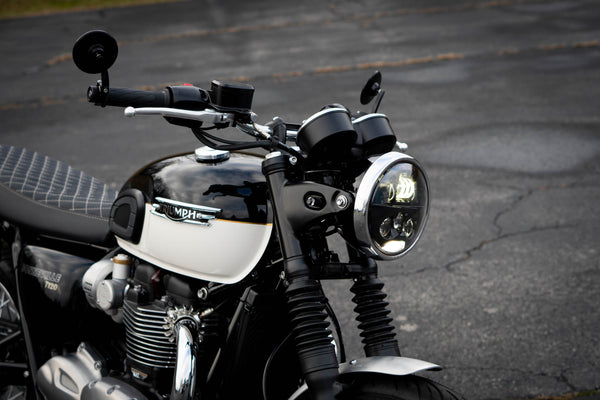 Triumph Modern Classic JW Speaker 7" - 8780 EVO S LED Headlight Kit - 2016+ Thruxton - Scrambler - Bonneville T100 - T120 - Speed Twin - Street Twin