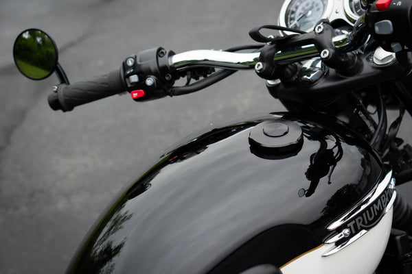 Triumph Bar End Finishers & Mirror Kits - Slim-Line - 1” Handlebar Triumph Models – Bobber, Speedmaster, T100 & T120