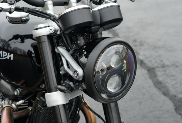 Brogue Moto Triumph Modern Classic JW Speaker 7" LED Headlight Kit - 2016+ Thruxton - Scrambler - Bonneville T100 - T120 - Speed Twin - Street Twin
