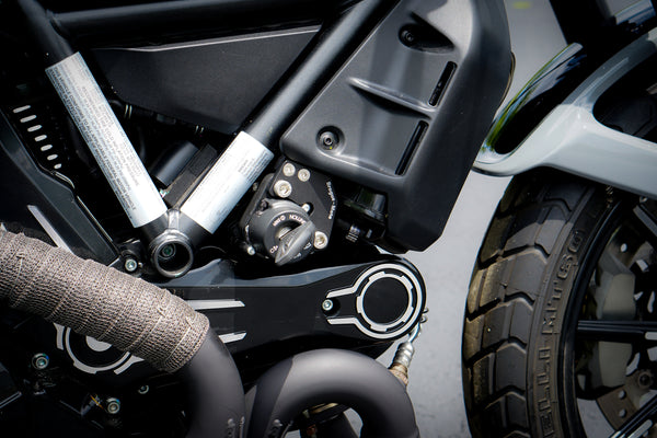 Ducati Scrambler Gauge Relocation + Handlebar kit + Ignition Relocation Kit + 7" Led Headlight Conversion