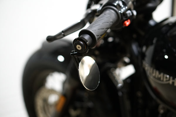 Triumph Bar End Finishers & Mirror Kits - 1” Handlebar Triumph Models – Bobber, Speedmaster, T100 & T120 