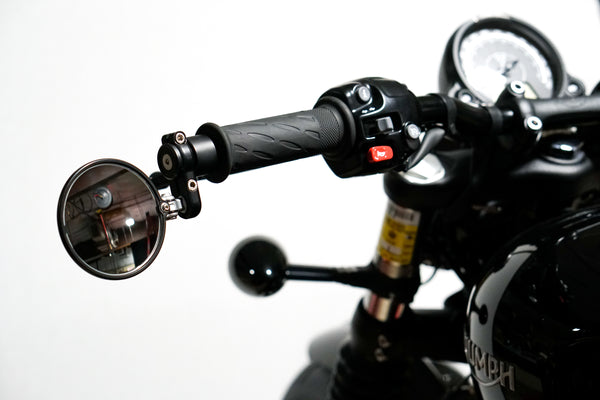 Triumph Bar End Finishers & Mirror Kits - 1” Handlebar Triumph Models – Bobber, Speedmaster, T100 & T120