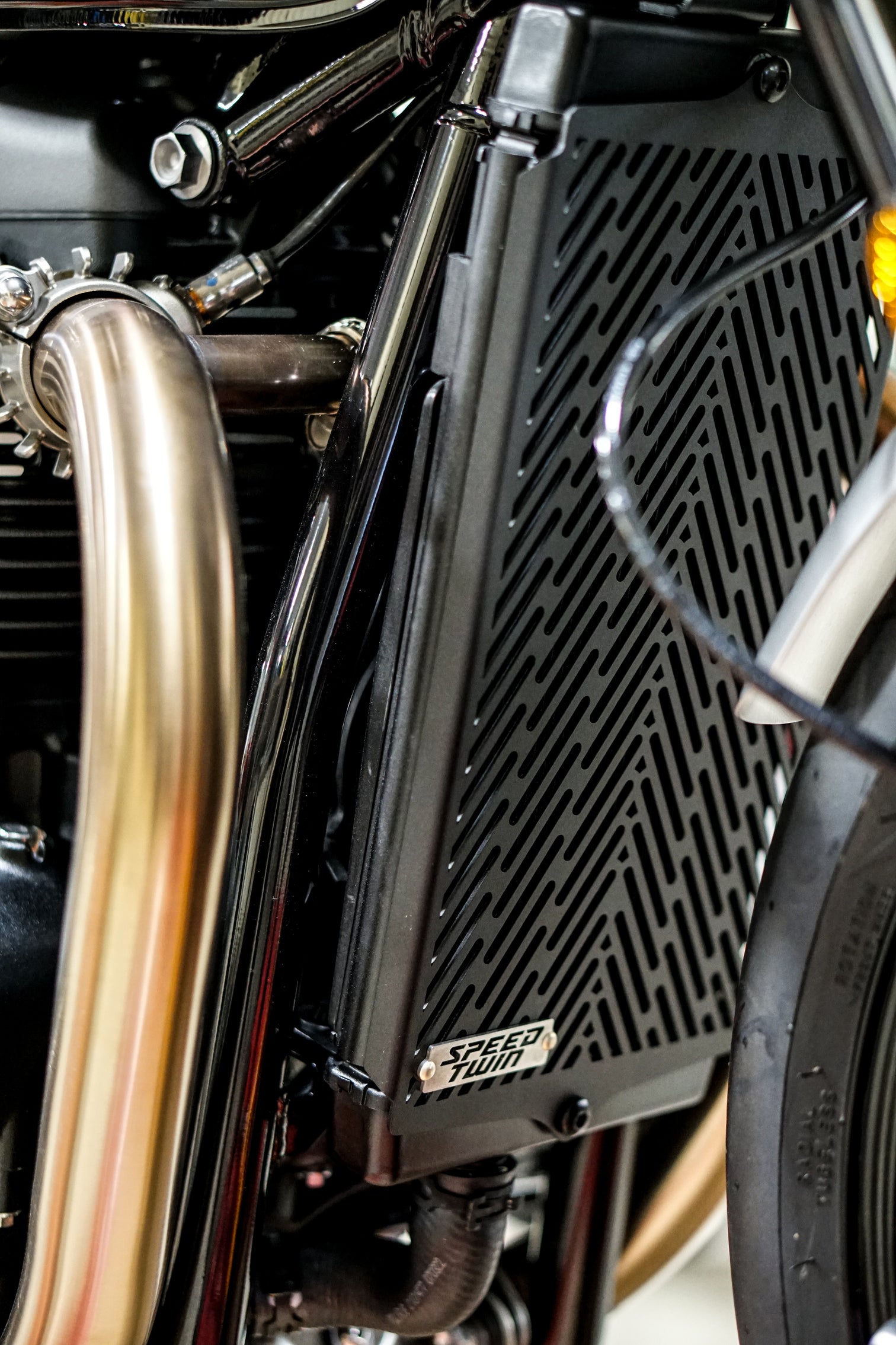 Triumph Radiator Guard - 2016+ Triumph Speed Twin, Thruxton R / 1200 ...